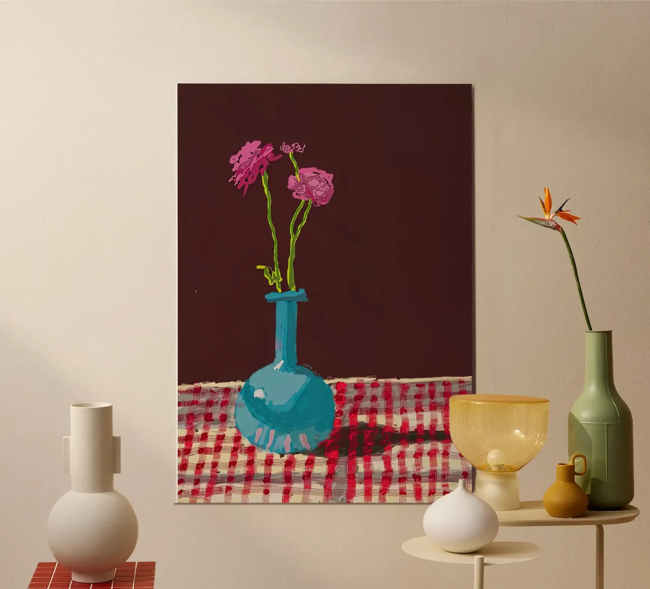 David Hockney dh 1 poster con telaio in alluminio da Glen Stephens