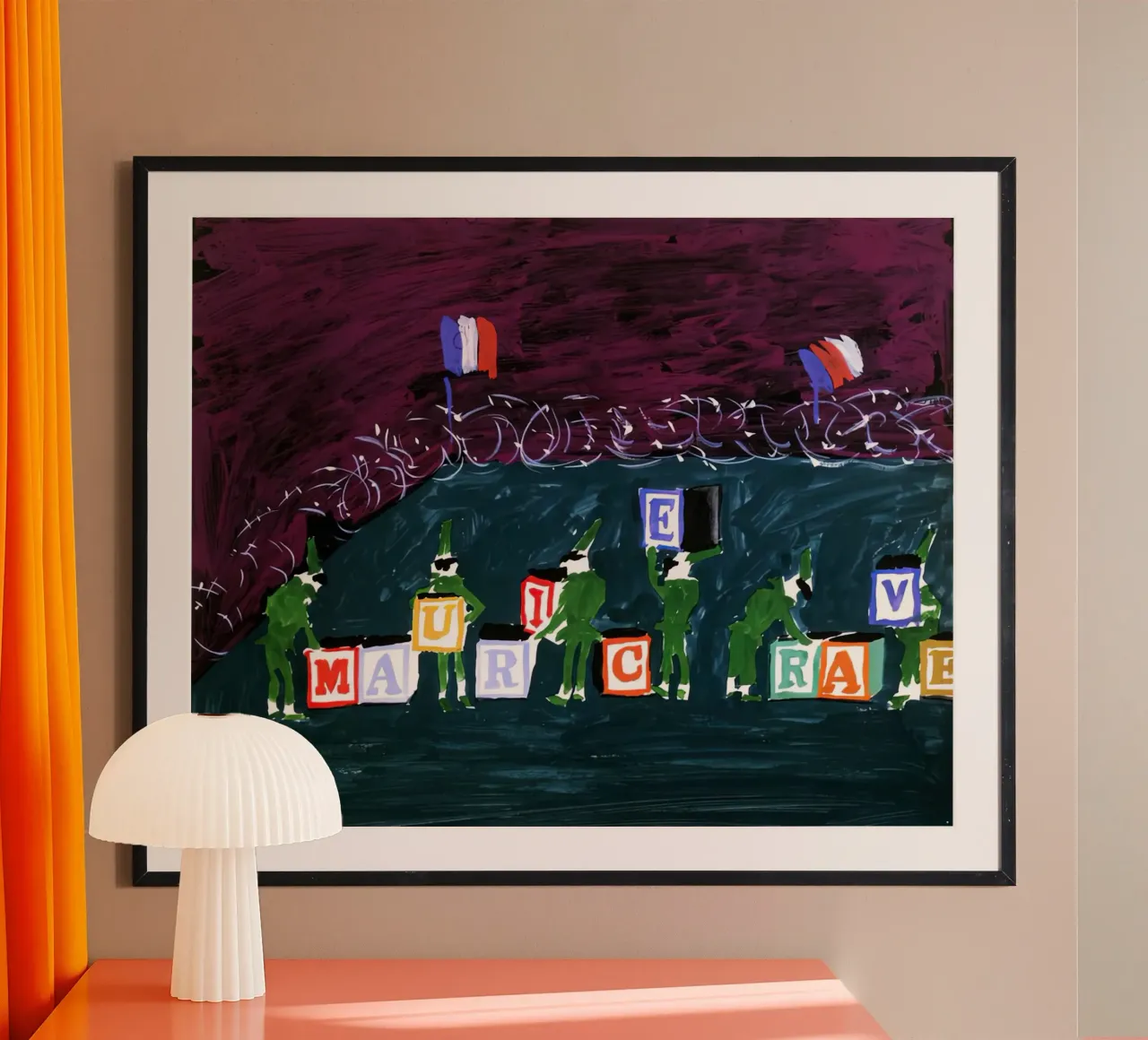 David Hockney fwds poster con telaio in legno da Glen Stephens