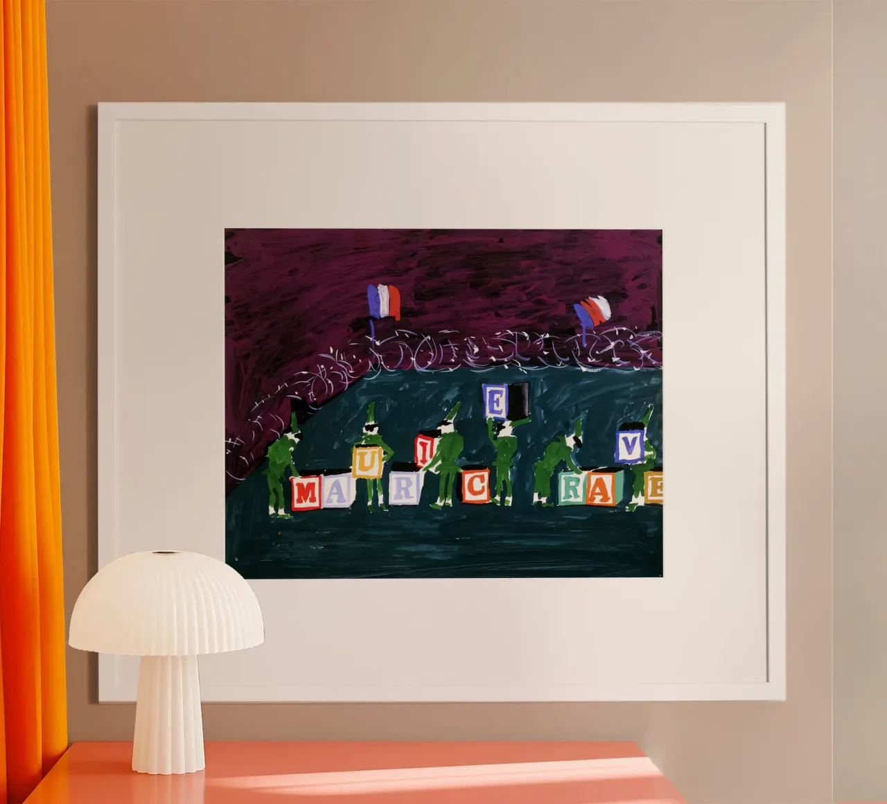 David Hockney fwds poster con telaio in legno da Glen Stephens