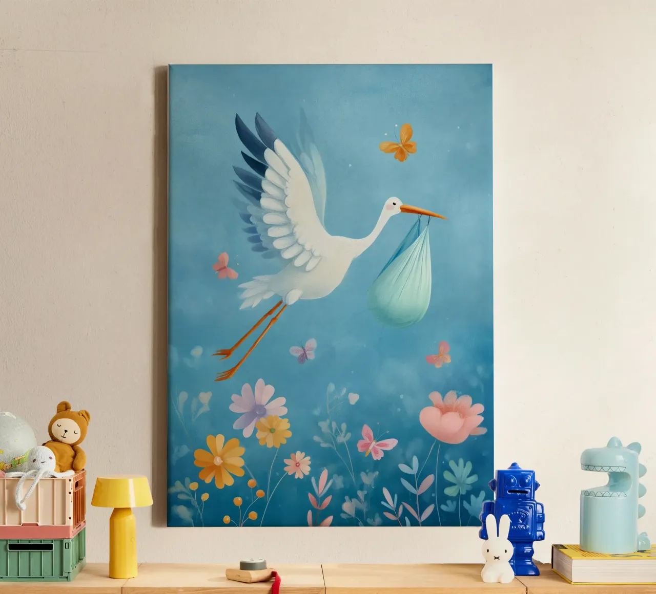 Bundle of Joy canvas with Floater frame by Kiara