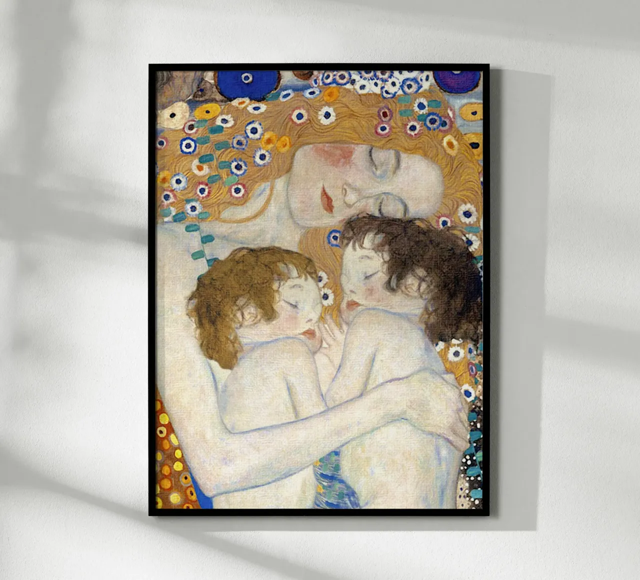 Madre e gemelli I poster con telaio in legno da Glen Stephens