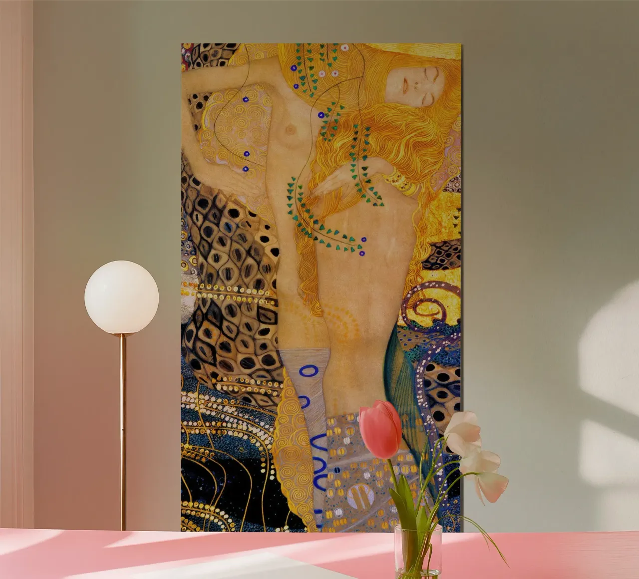 Serpenti d'acqua I poster con telaio in legno da Glen Stephens