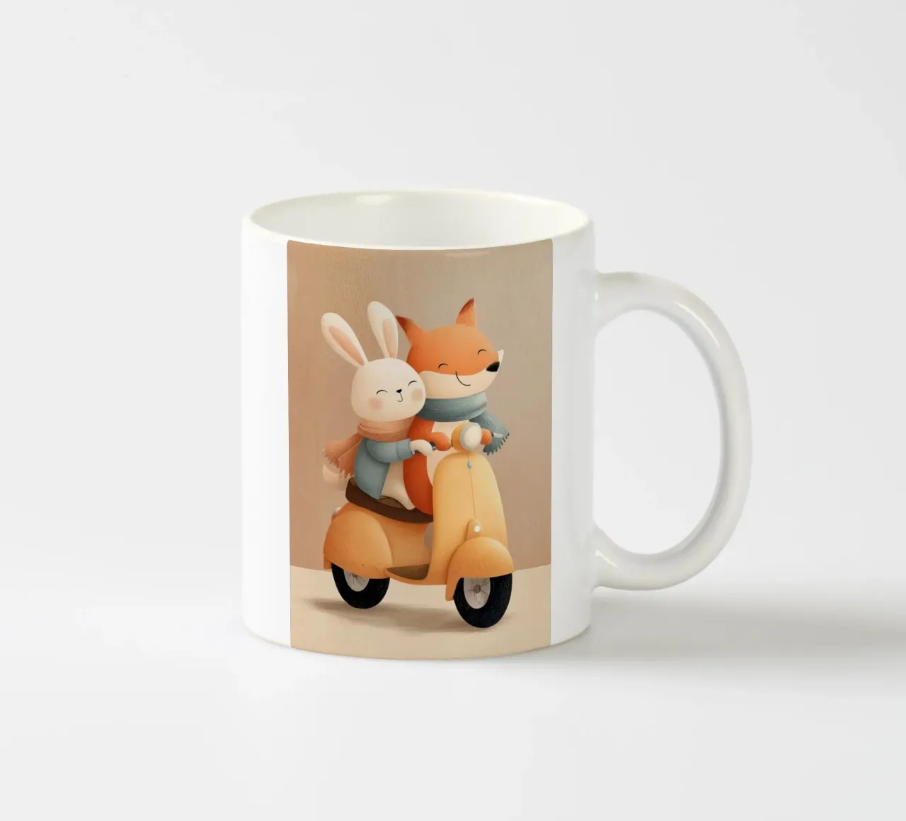 Bunny & Fox Adventures tazza in ceramica da Kiara
