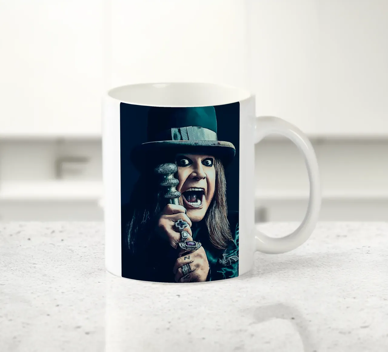 Ozzy Osbourne tazza in ceramica da Musadad Shop