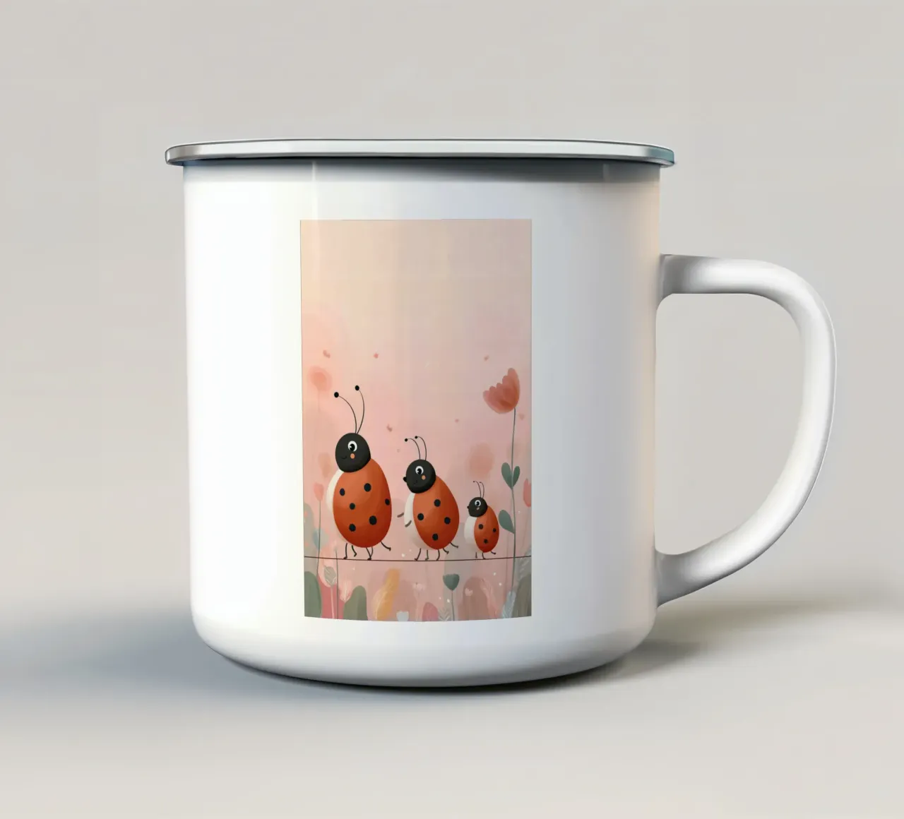 Ladybug Parade tazza in smalto da Kiara