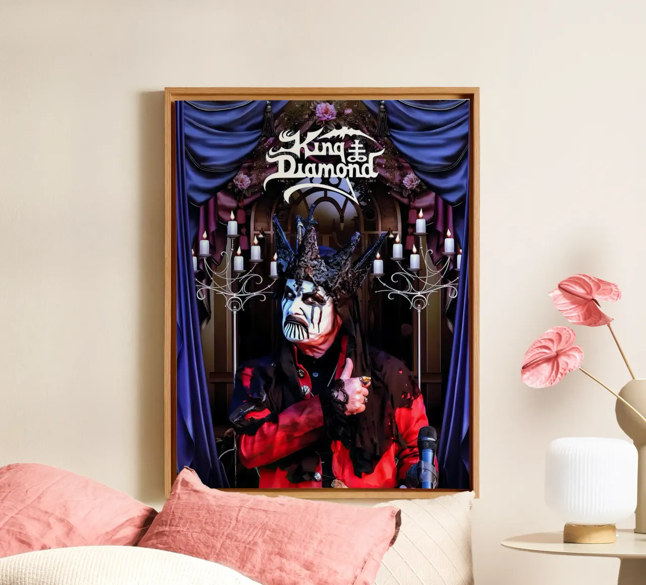 King Diamond tela con Cornice a cassetta da Musadad Shop