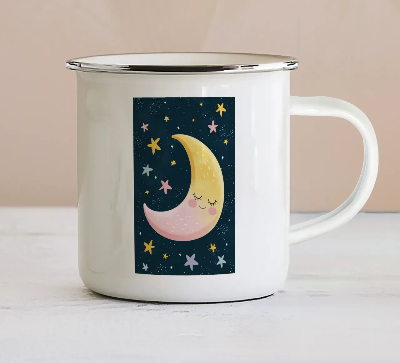 Lullaby Moon tazza in smalto da Kiara