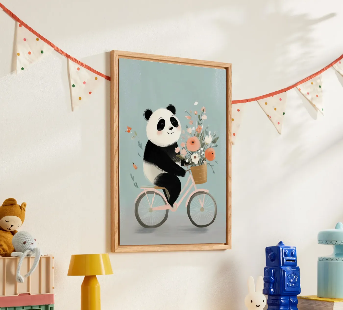 Panda on Wheels plexiglas de Kiara