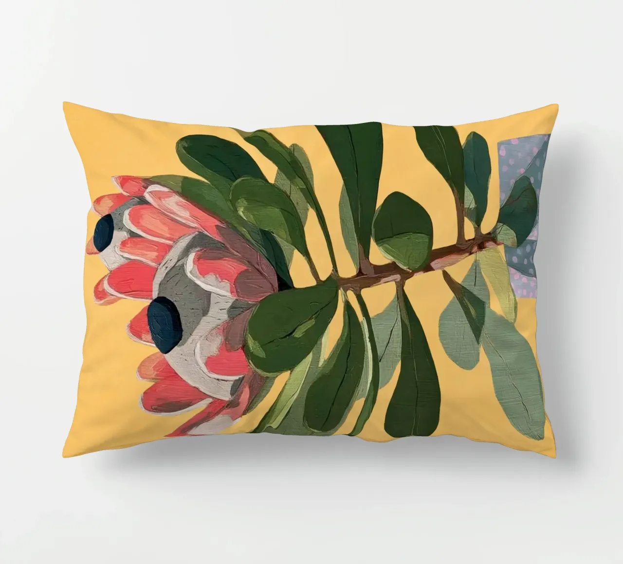 Protea Bloom with Sage Leaves cuscino da Flow Line