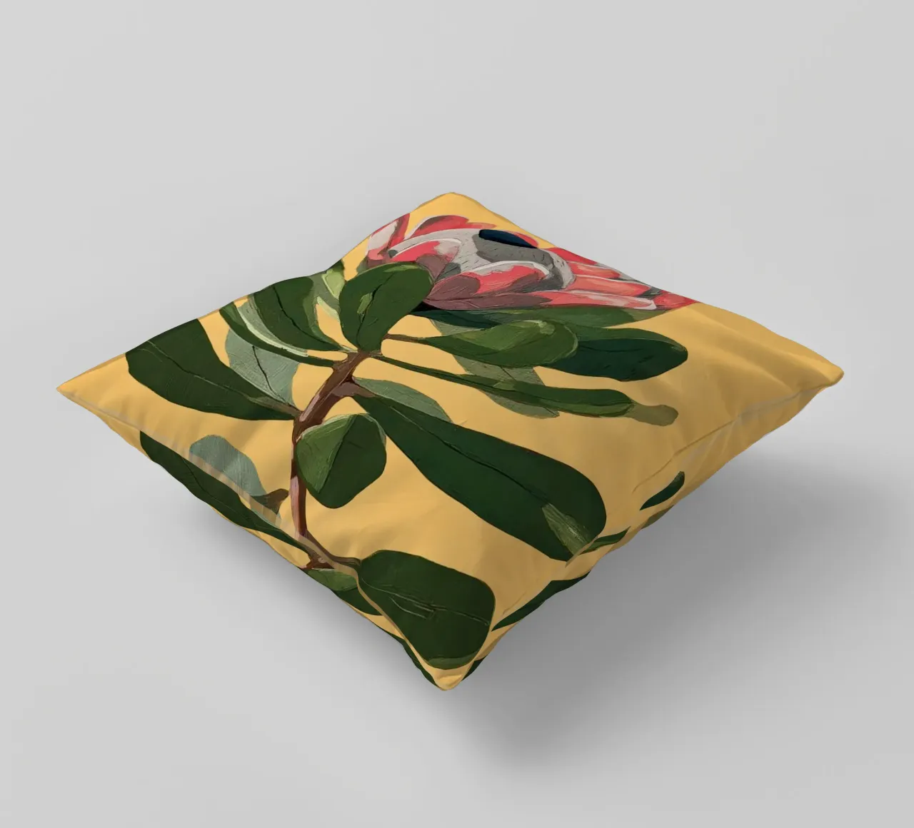 Protea Bloom with Sage Leaves cuscino da Flow Line