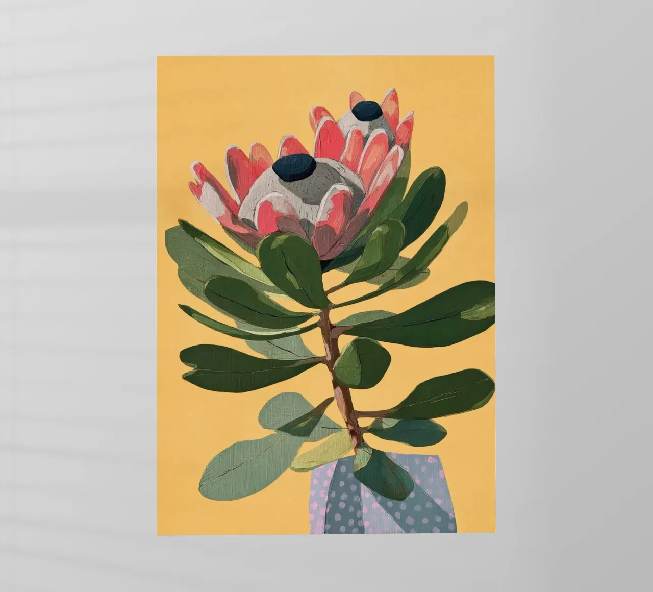 Protea Bloom with Sage Leaves pellicola backlit da Flow Line