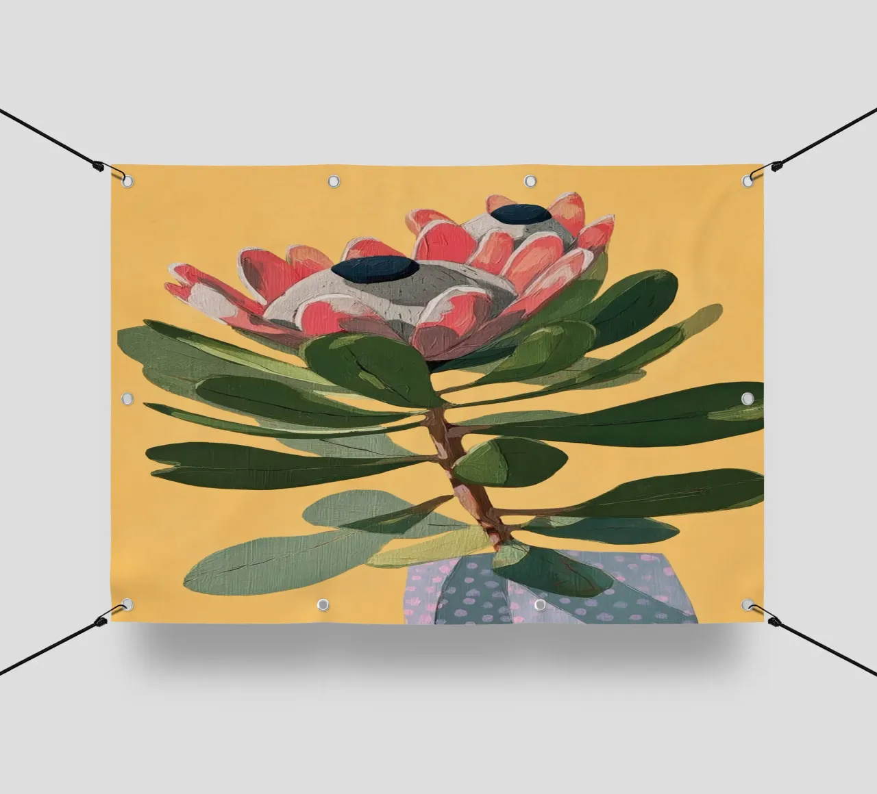 Protea Bloom with Sage Leaves telo in pvc da Flow Line