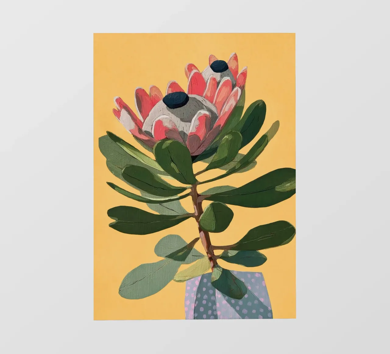 Protea Bloom with Sage Leaves telo in pvc da Flow Line