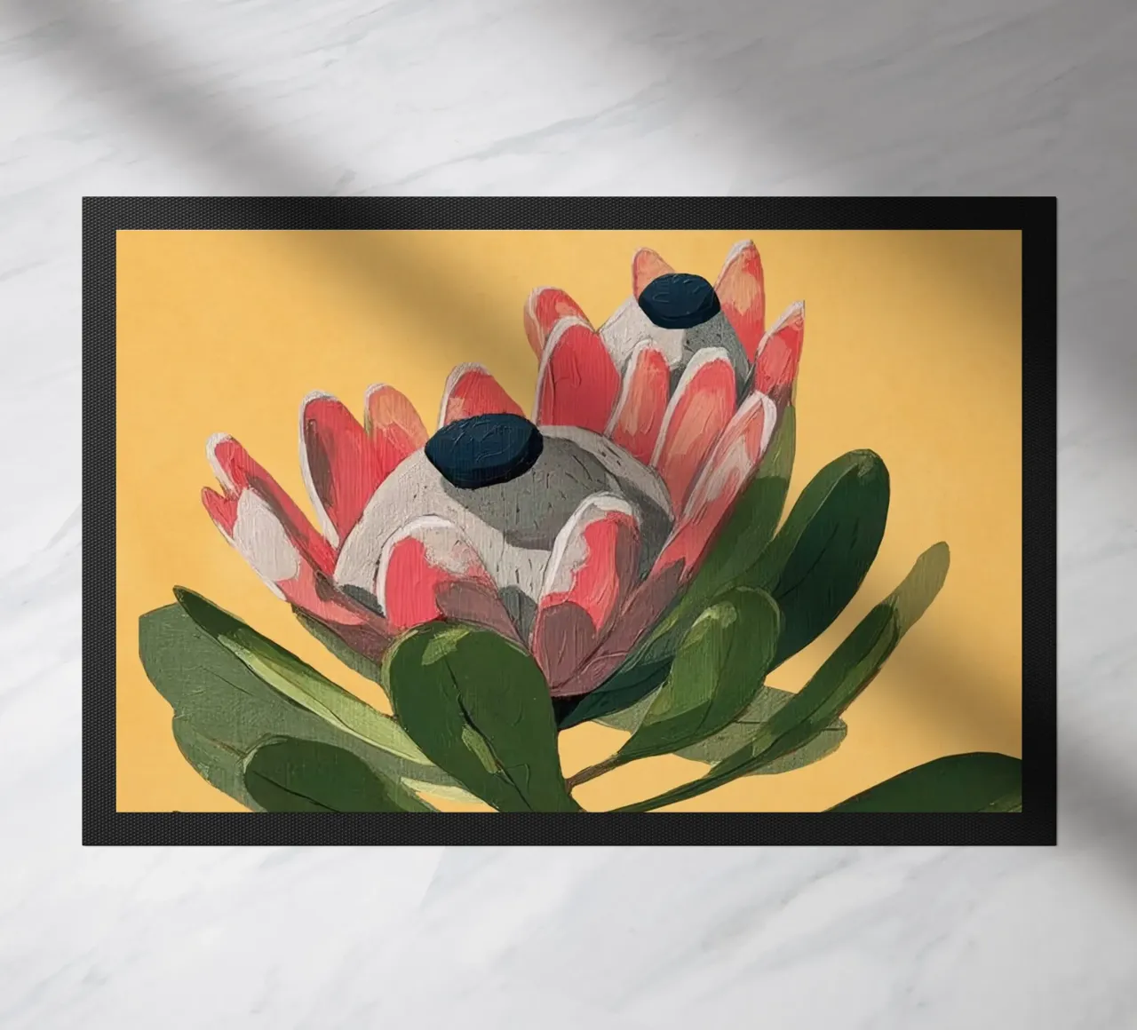 Protea Bloom with Sage Leaves zerbino da Flow Line
