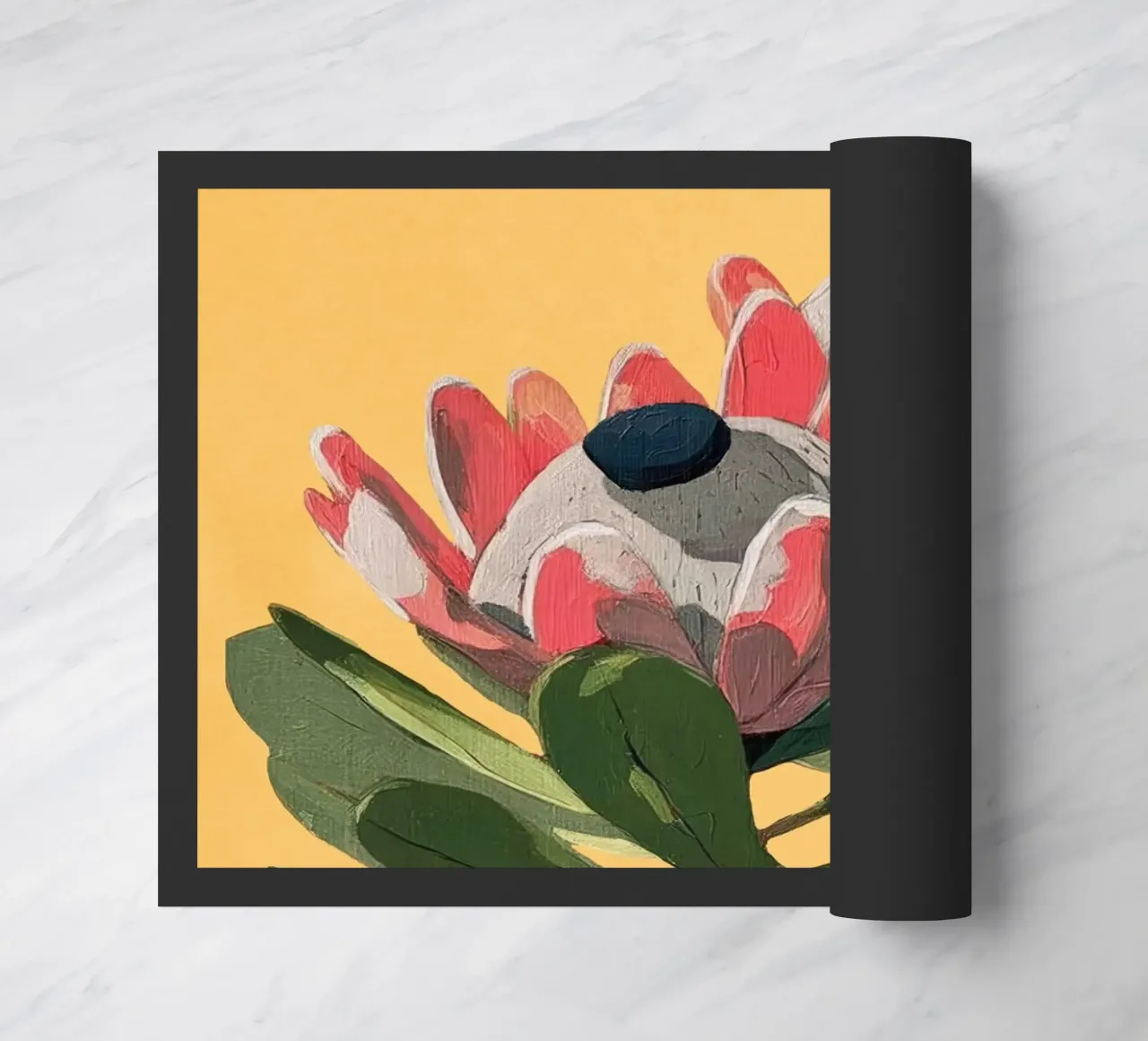 Protea Bloom with Sage Leaves zerbino da Flow Line