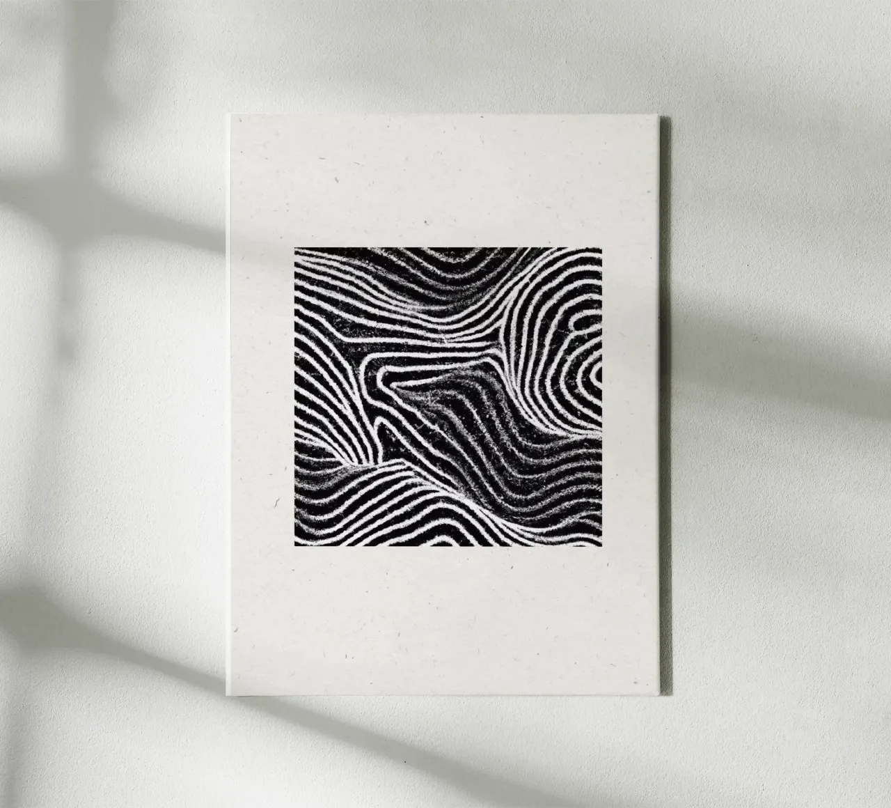 Grafica lineare n. 1 tela con Cornice a cassetta da The Miuus Studio