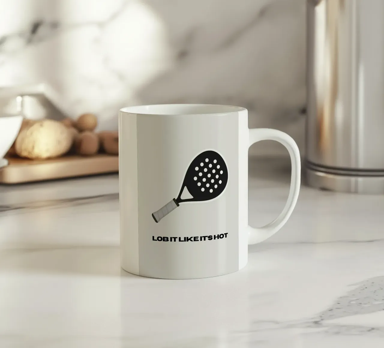 Padel: Lob it like it's hot tazza in ceramica da Diesdas Ananas Design