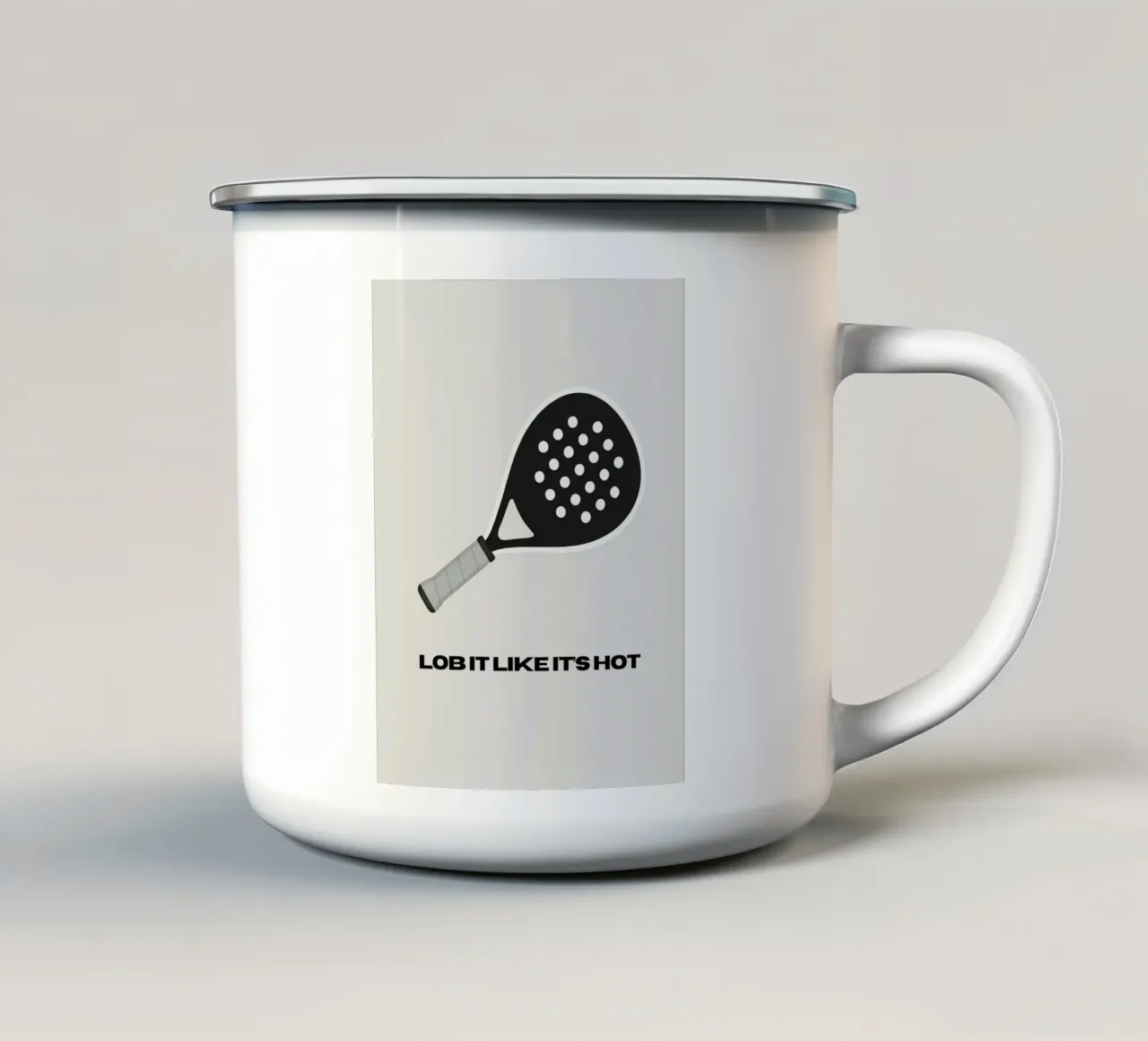 Padel: Lob it like it's hot tazza in smalto da Diesdas Ananas Design