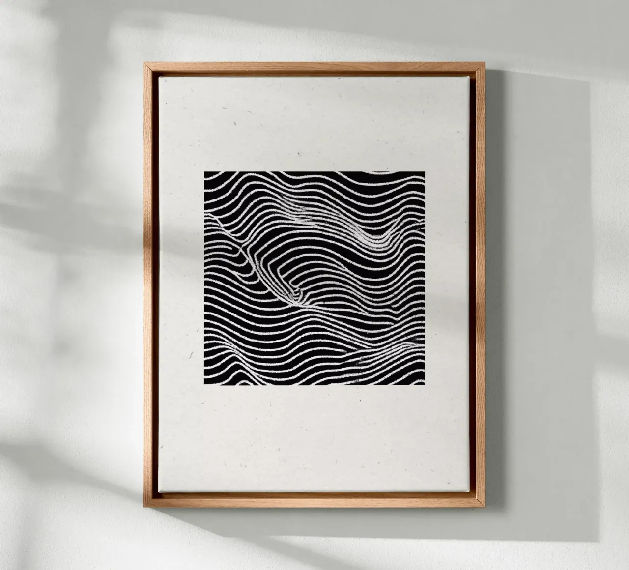 Grafica lineare n. 2 tela con Cornice a cassetta da The Miuus Studio