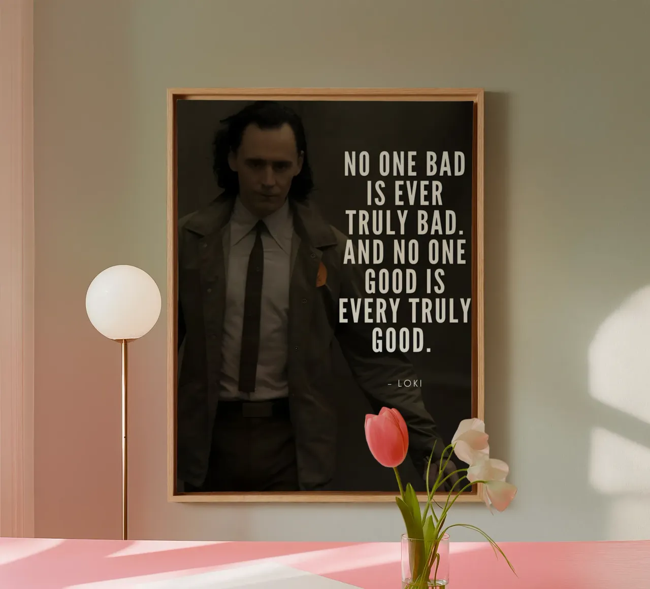 No one bad is ever truly bad tela con Cornice a cassetta da Type & Tape