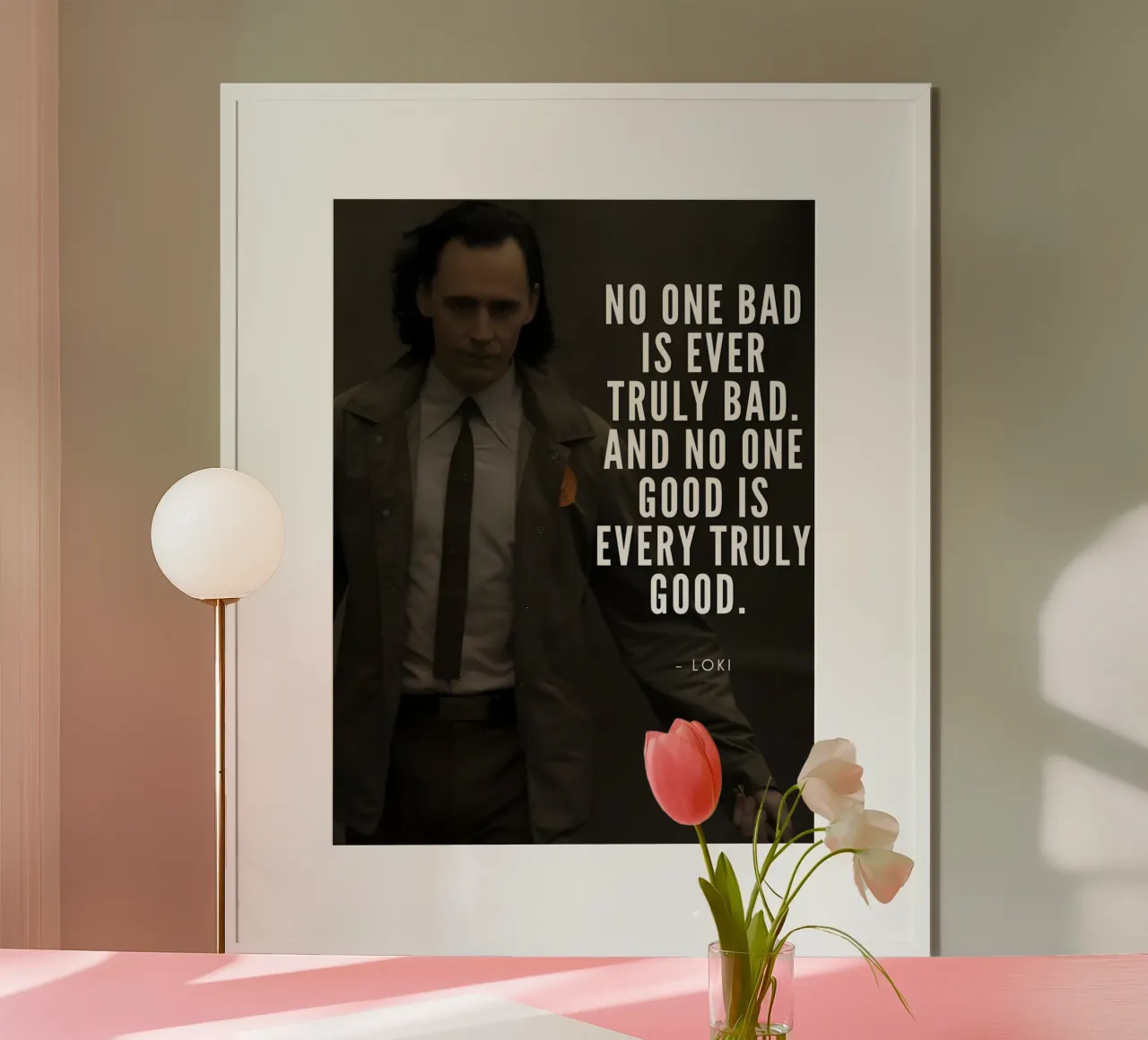No one bad is ever truly bad poster con telaio in alluminio da Type & Tape