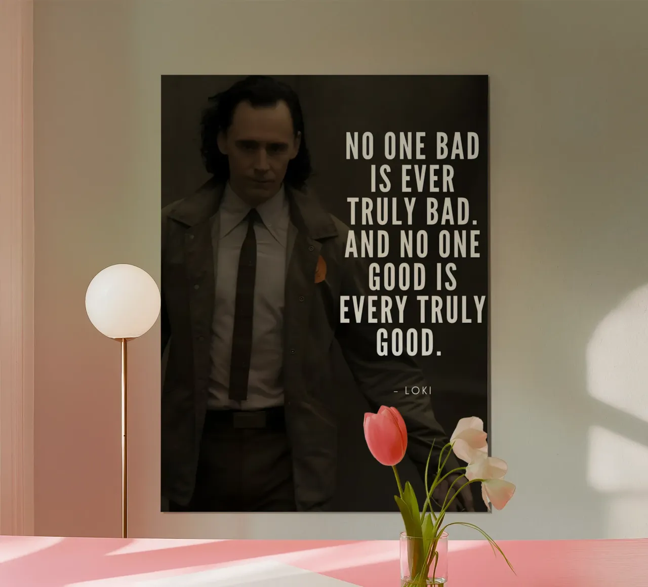 No one bad is ever truly bad poster con telaio in alluminio da Type & Tape