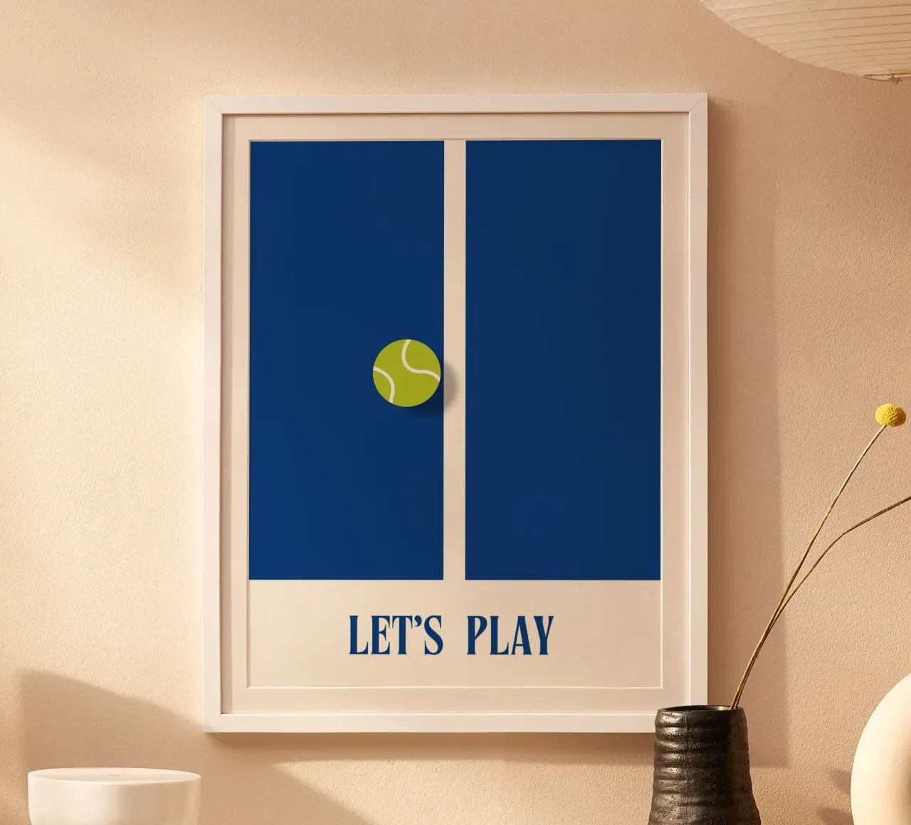 Let's Play poster con telaio in alluminio da Diesdas Ananas Design