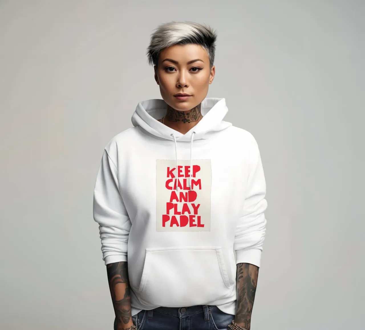 Keep calm and play Padel felpa con cappuccio da Diesdas Ananas Design
