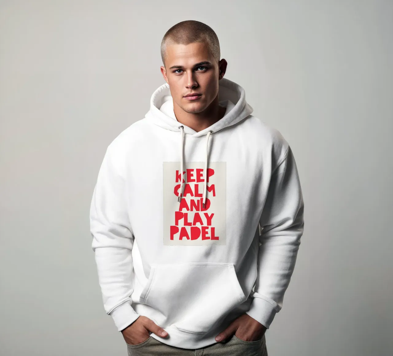 Keep calm and play Padel felpa con cappuccio da Diesdas Ananas Design