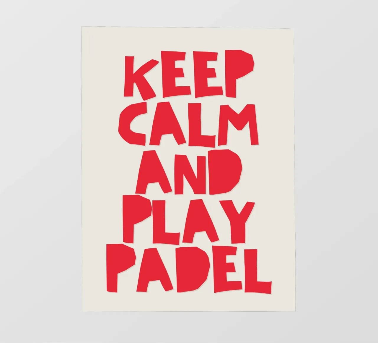 Keep calm and play Padel telo in pvc da Diesdas Ananas Design