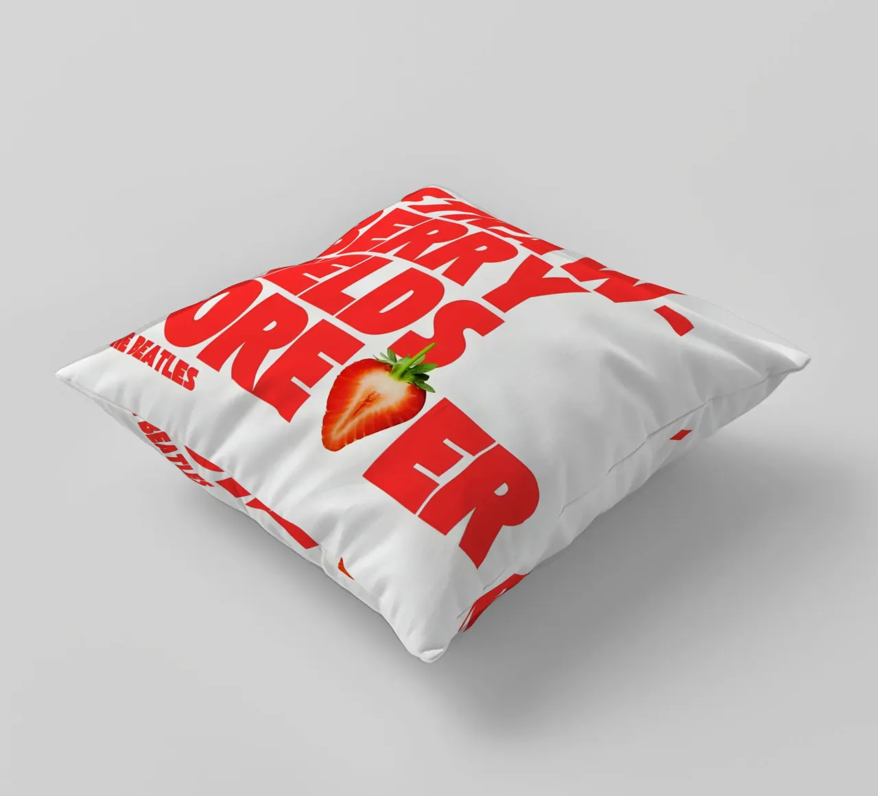 Strawberry Fields Forever cuscino da Type & Tape