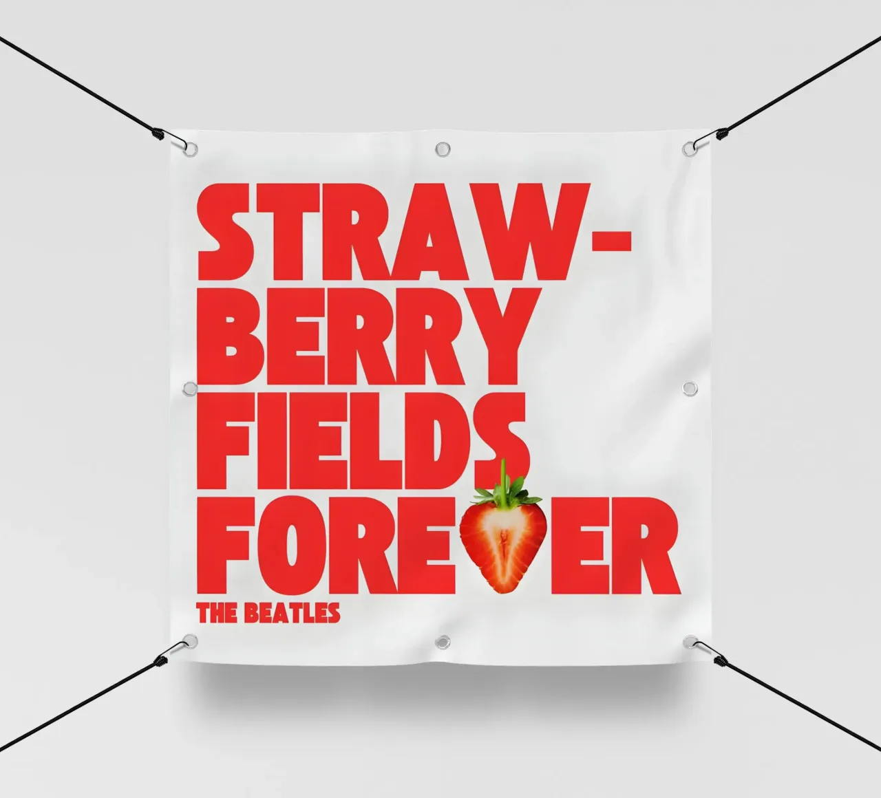 Strawberry Fields Forever telo in pvc da Type & Tape