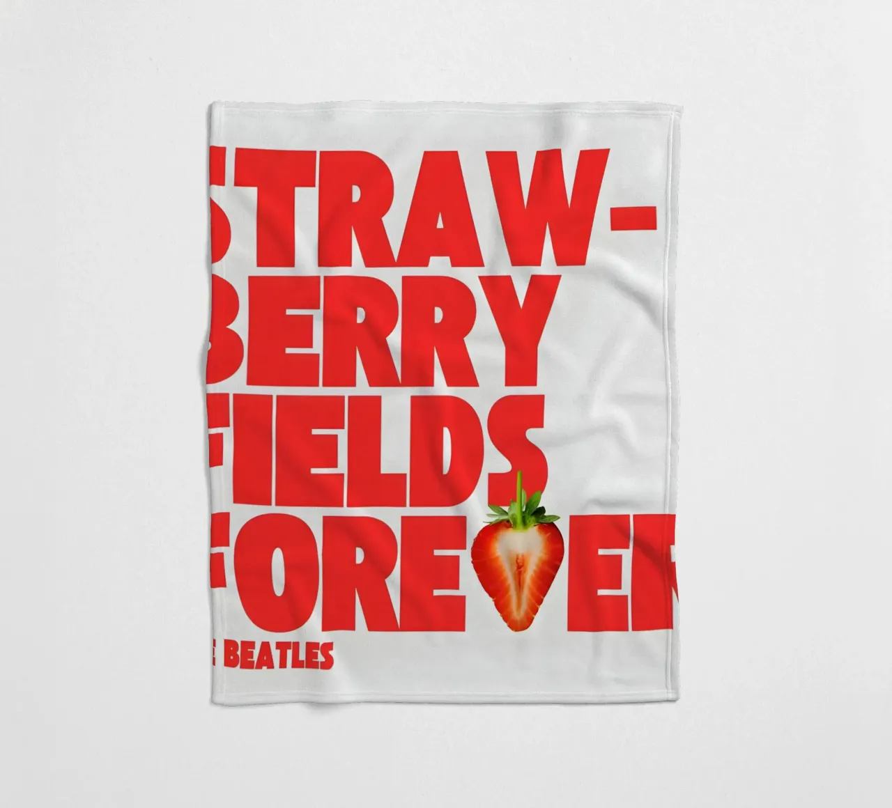 Strawberry Fields Forever coperta in pile da Type & Tape