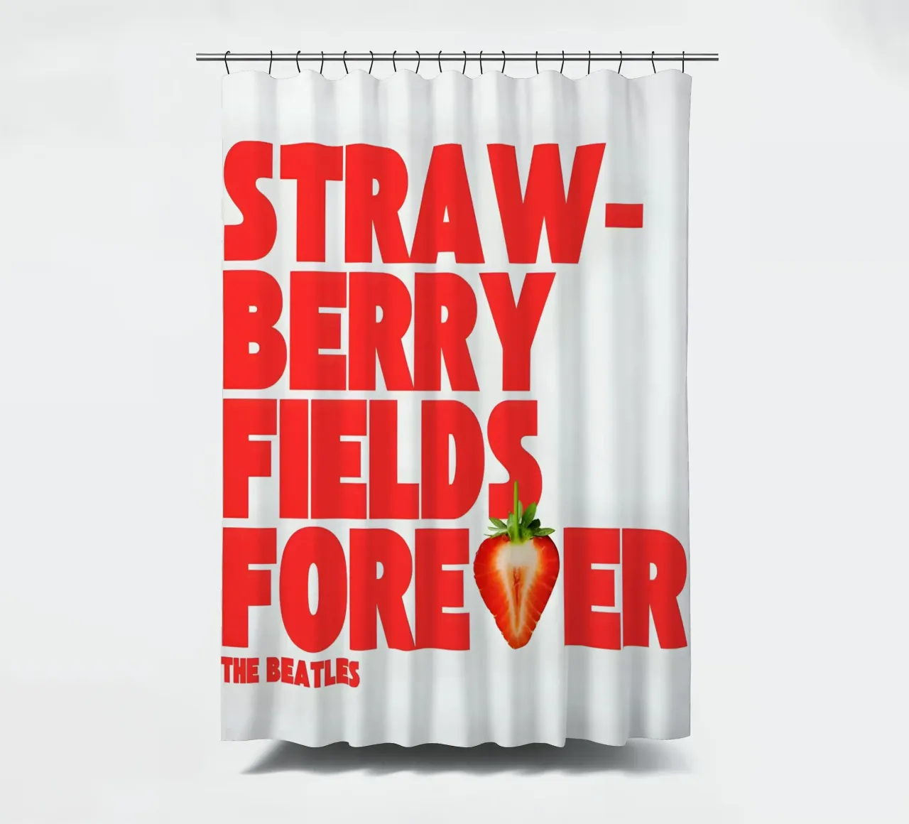 Strawberry Fields Forever tenda da doccia da Type & Tape