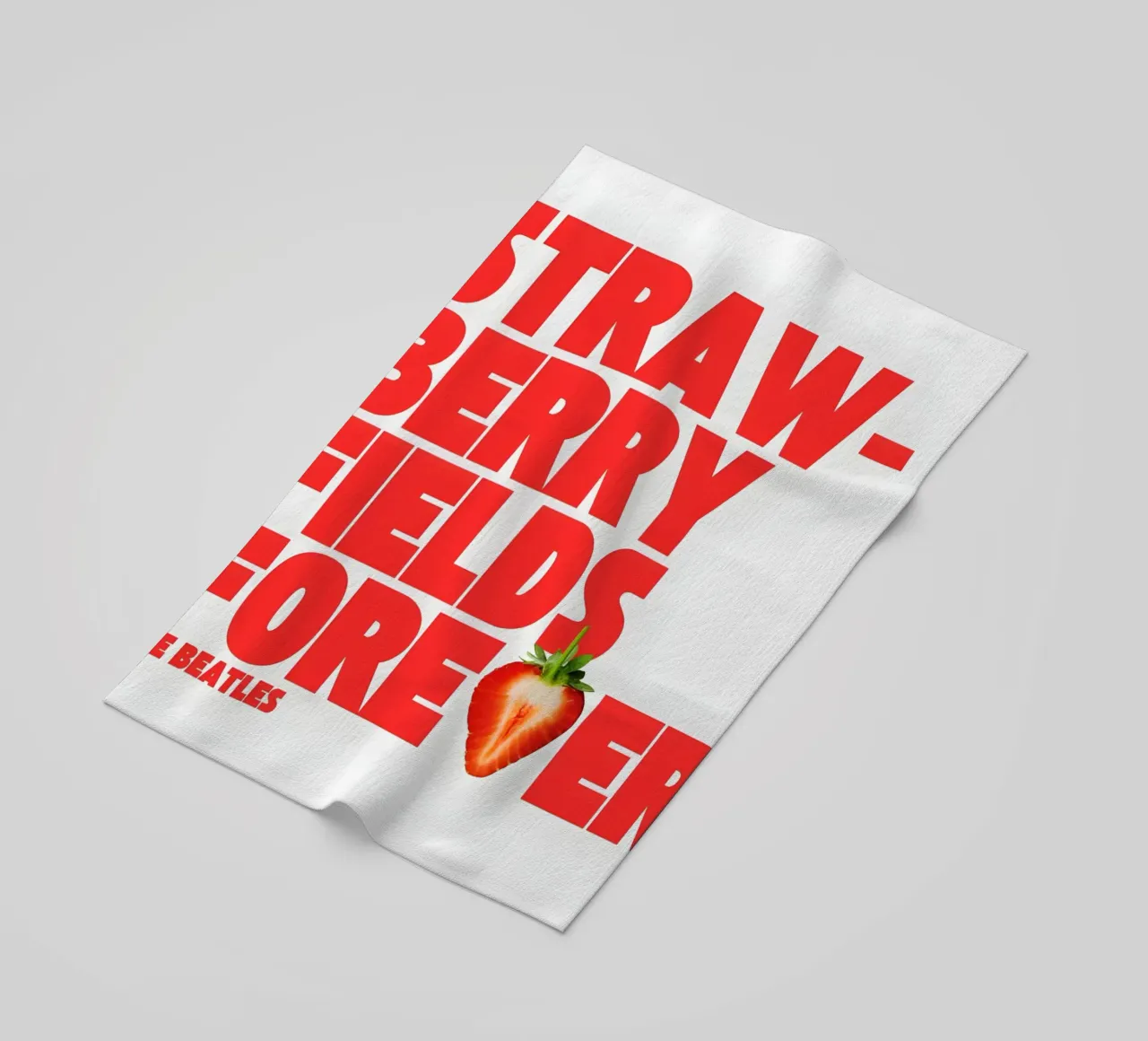 Strawberry Fields Forever telo mare da Type & Tape