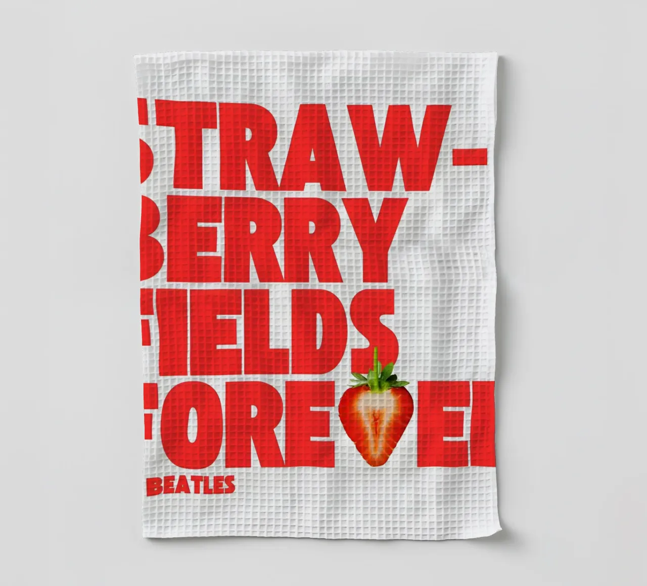 Strawberry Fields Forever canovaccio da cucina da Type & Tape
