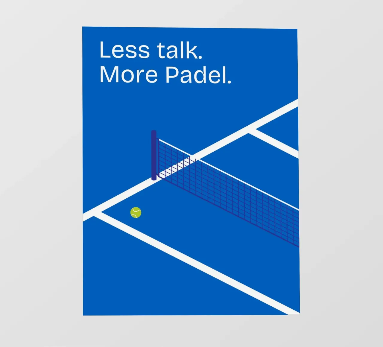 Less talk. More Padel. telo in pvc da Diesdas Ananas Design