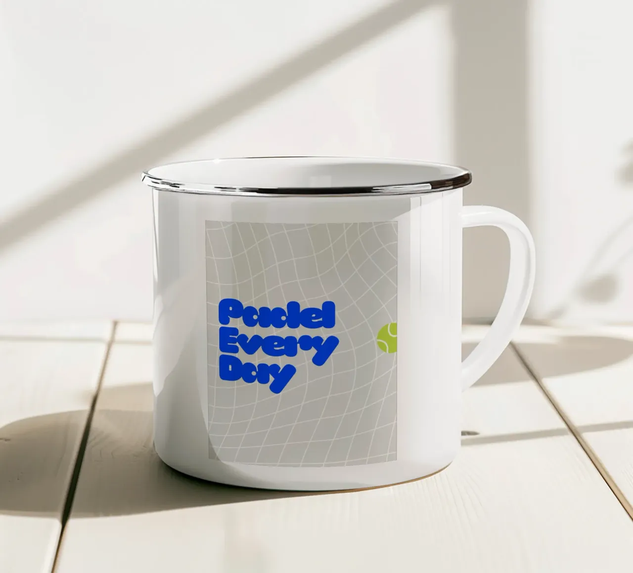 Padel Every Day tazza in smalto da Diesdas Ananas Design