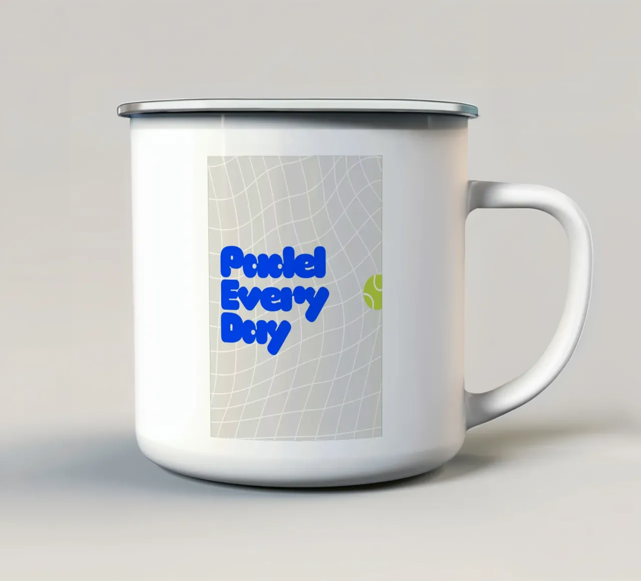 Padel Every Day tazza in smalto da Diesdas Ananas Design