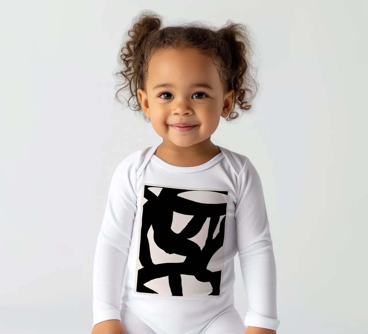 Modern Abstract Art 118 long-sleeve baby romper by ThingDesign