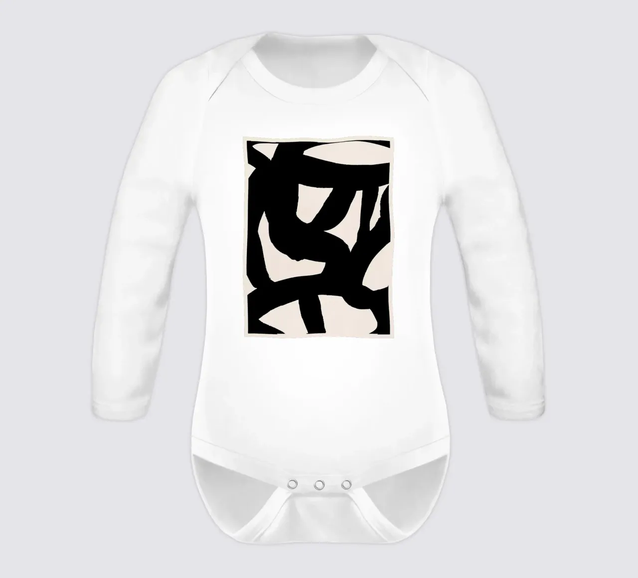 Modern Abstract Art 118 long-sleeve baby romper by ThingDesign