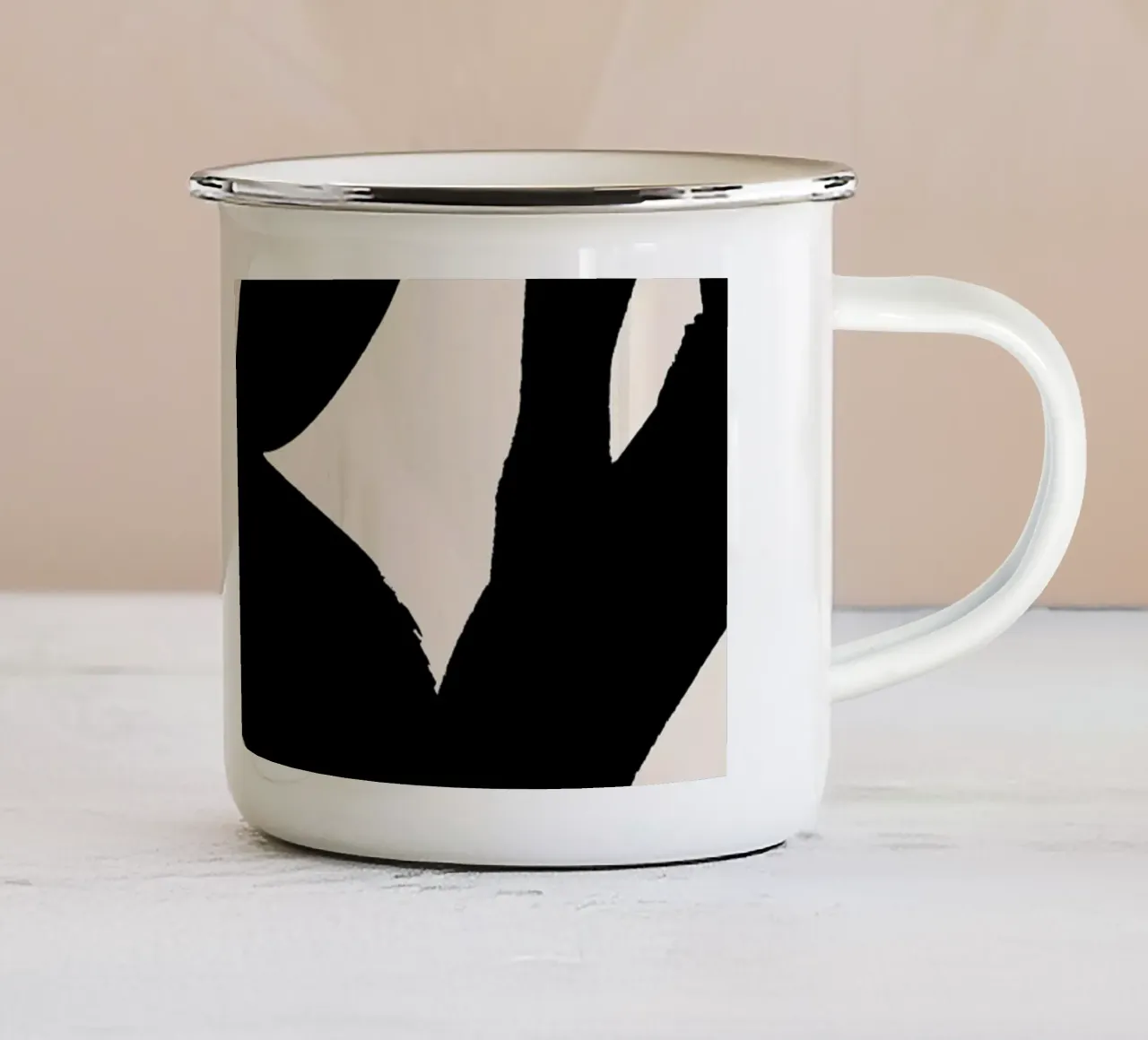 Moderne abstracte kunst 118 emaille mok van ThingDesign