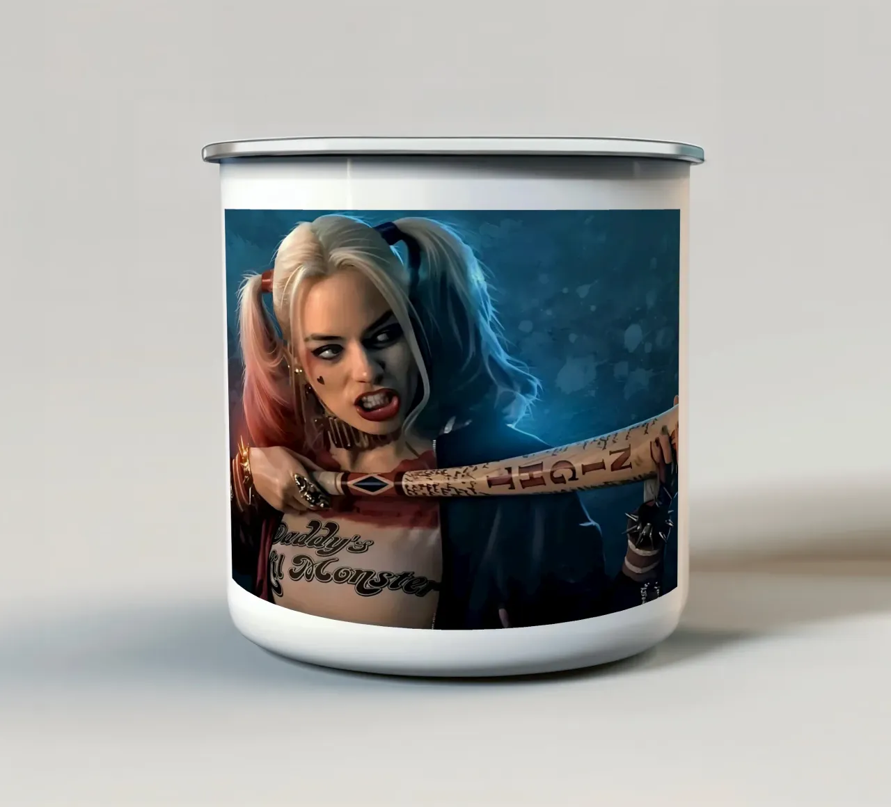 Harley Quinn tazza in smalto da Low poly art