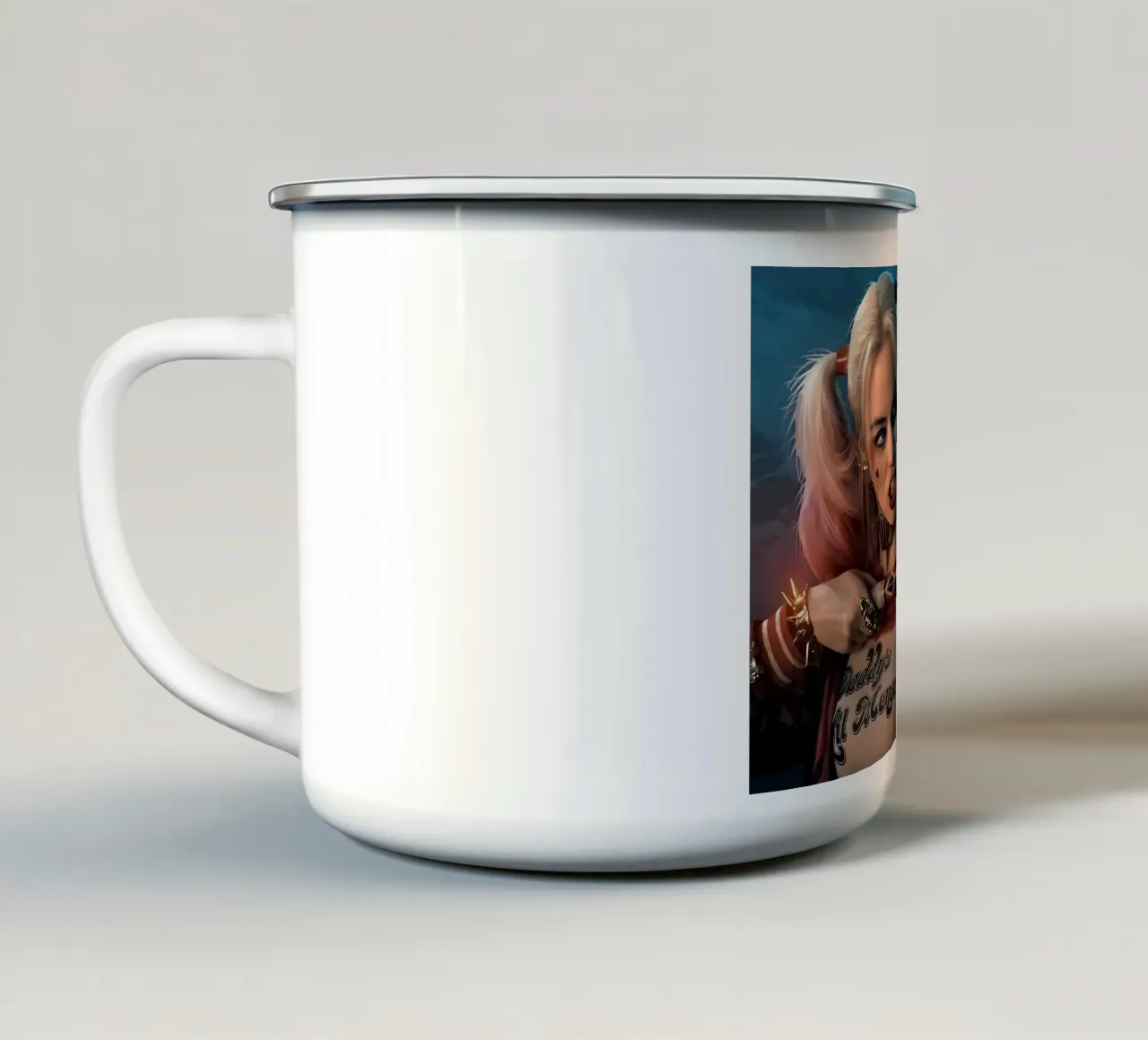 Harley Quinn tazza in smalto da Low poly art