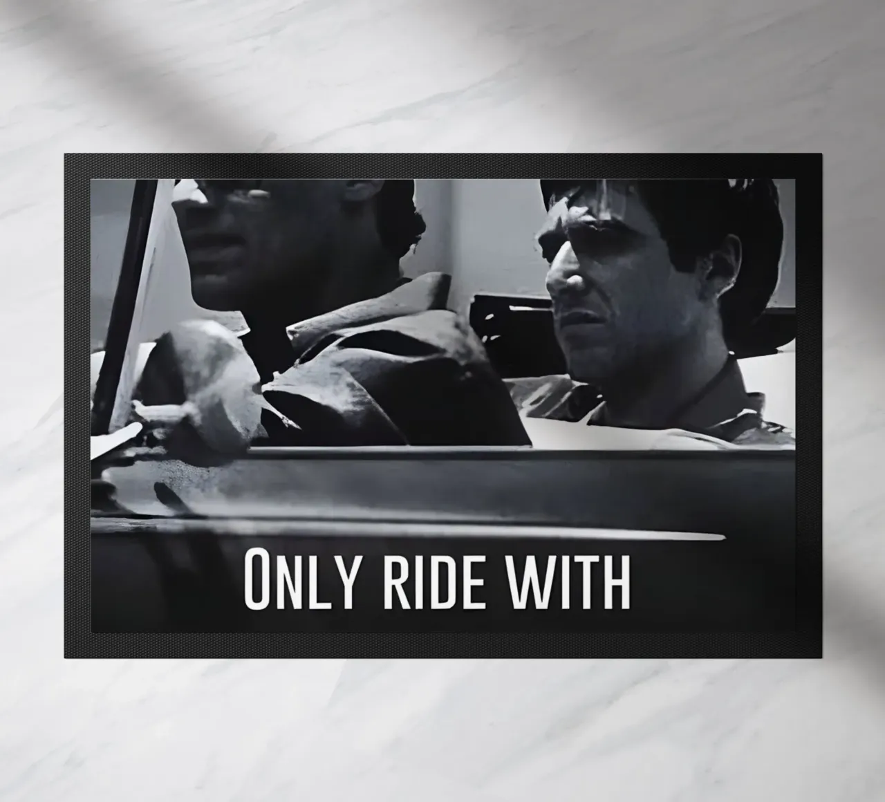 "ONLY RIDE WITH THE PEOPLE YOU HAVE WALKED WITH" zerbino da Type & Tape