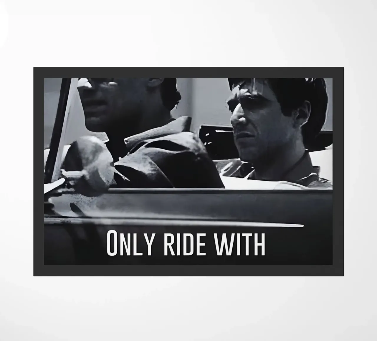 "ONLY RIDE WITH THE PEOPLE YOU HAVE WALKED WITH" zerbino da Type & Tape