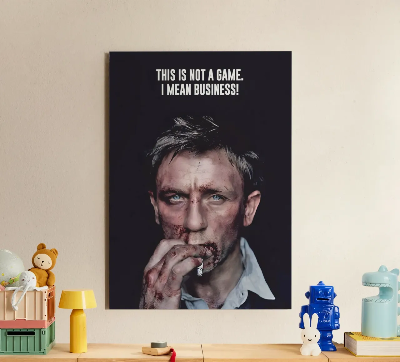 THIS NOT A GAME alluminio dibond da Type & Tape