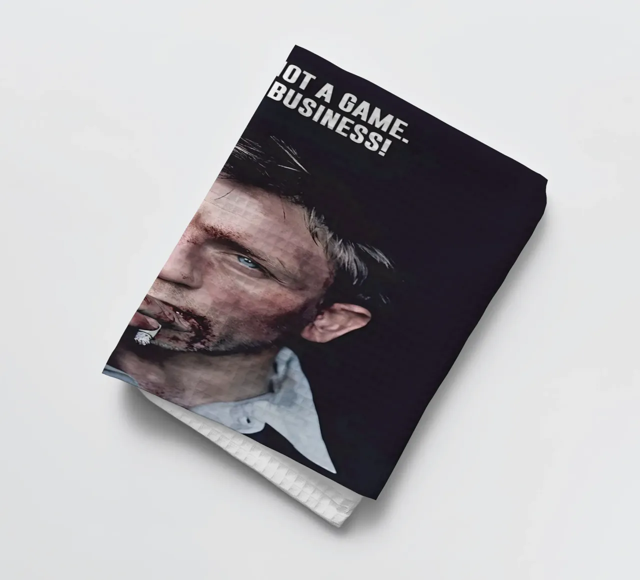 THIS NOT A GAME canovaccio da cucina da Type & Tape