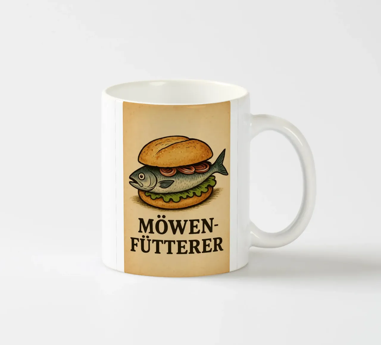 Möwenfütterer tazza in ceramica da Fies&Fein