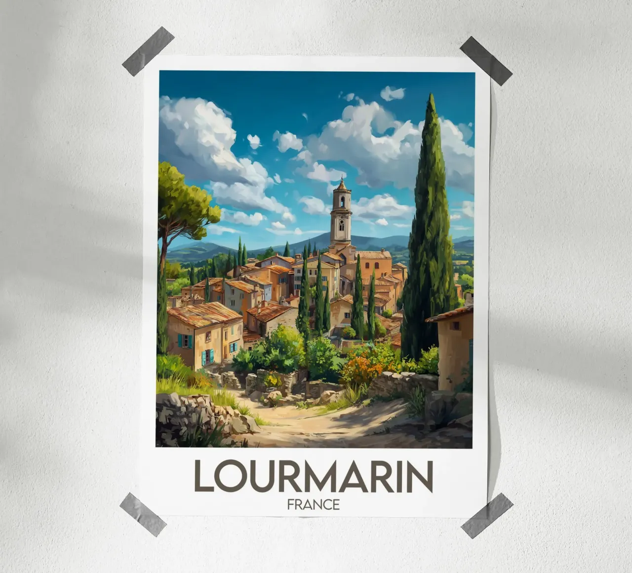 Affiche Lourmarin France poster by Frame the World